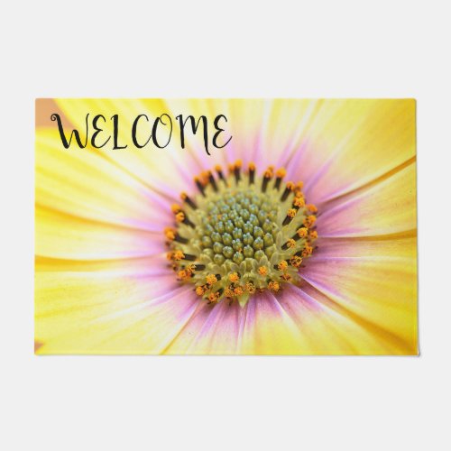 Bright Yellow Daisy Doormat