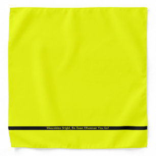 Bright Yellow Fabric Bandana