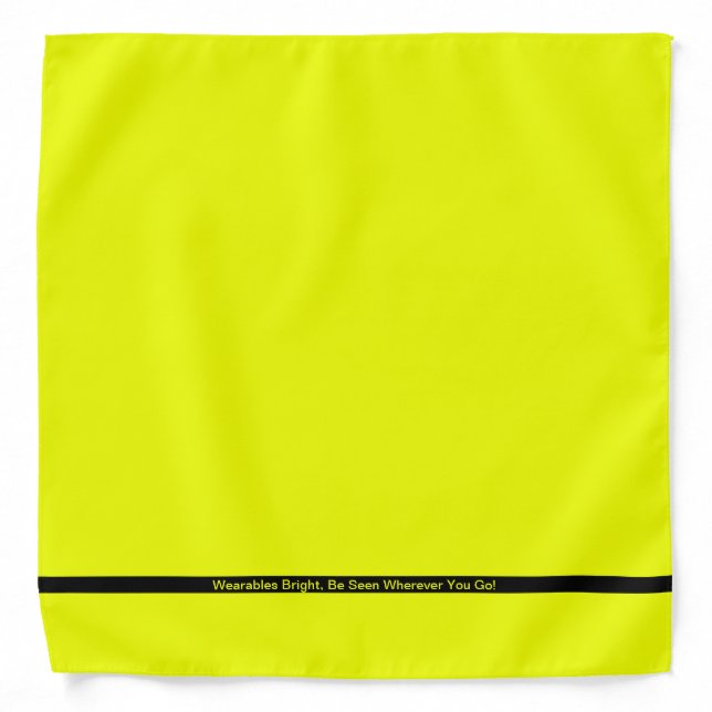 Bright Yellow Fabric Bandana (Front)