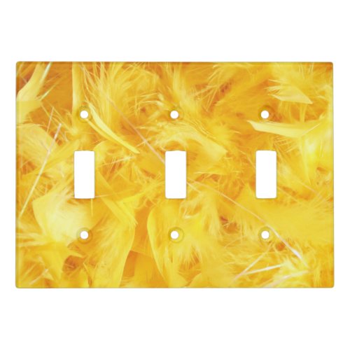 Bright Yellow Feathers Light Switch Cover