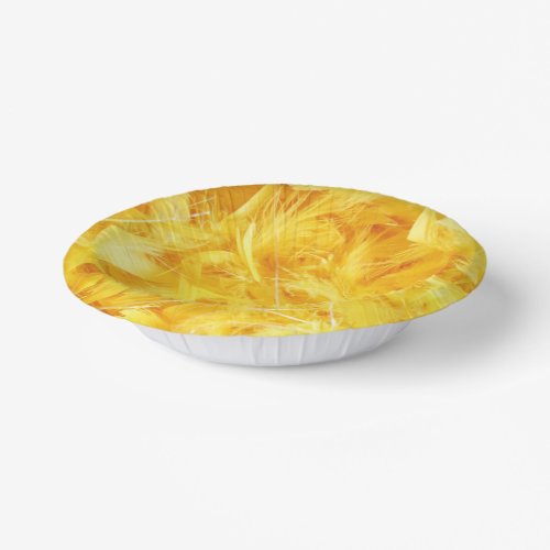 Bright Yellow Feathers Paper Bowls