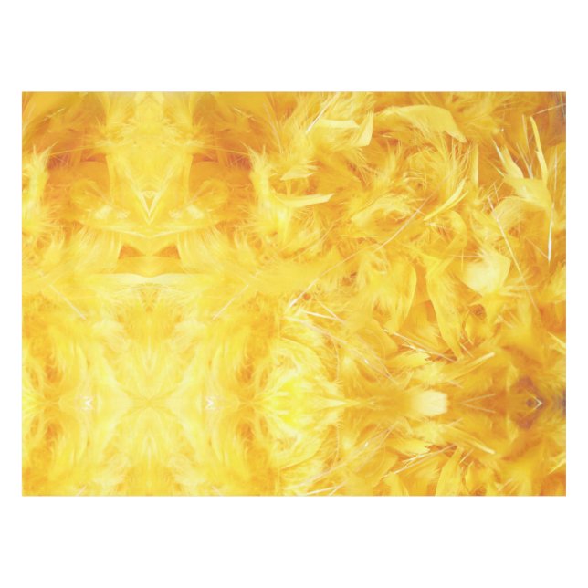 Bright Yellow Feathers Tablecloth (Front (Horizontal))