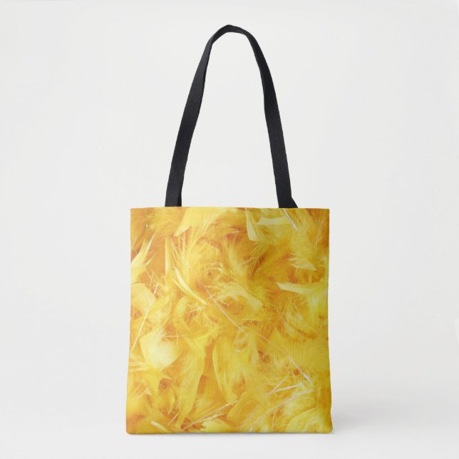 Bright Yellow Feathers Tote Bag (Front)