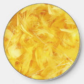 Bright Yellow Feathers Wireless Charger (Front)