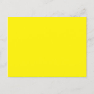 Bright Yellow #FFF3000, Banana Yellow Announcement Postcard
