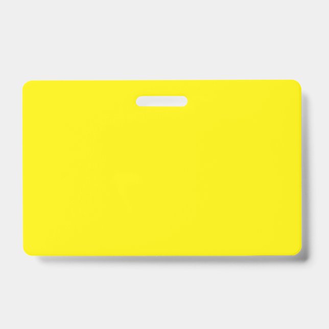 Bright Yellow #FFF3000, Banana Yellow Badge (Front)