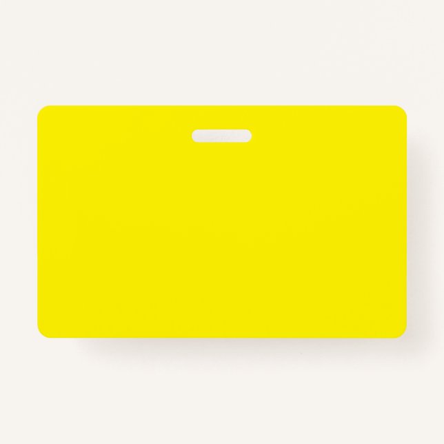 Bright Yellow #FFF3000, Banana Yellow Badge (Front)
