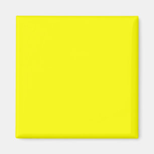 Bright Yellow FFFF00 Color - Add Your Name Option Magnet