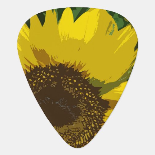 Bright Yellow Flower Bloom Sunflower Guitar Pick