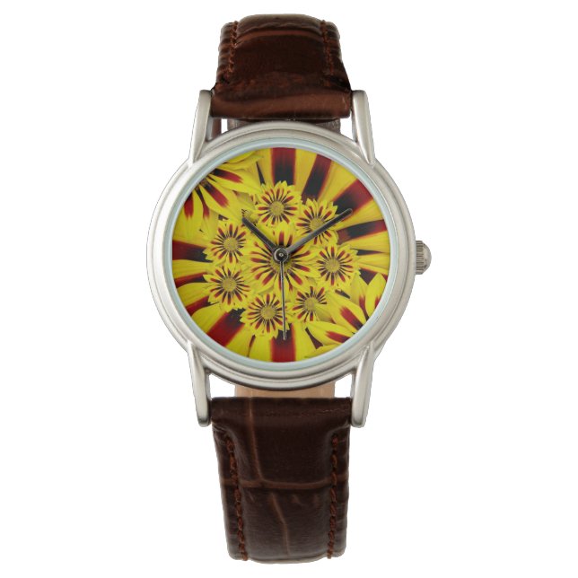 Bright Yellow Flowers Watch (Front)