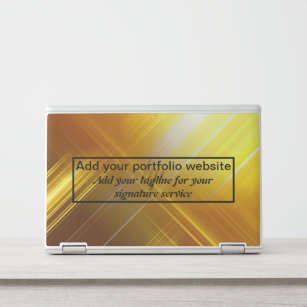 Bright yellow geometric freelance promotional  HP laptop skin