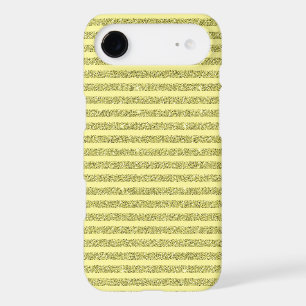 Bright Yellow Glitter Style Vertical Stripes iPhone 17 Air Case