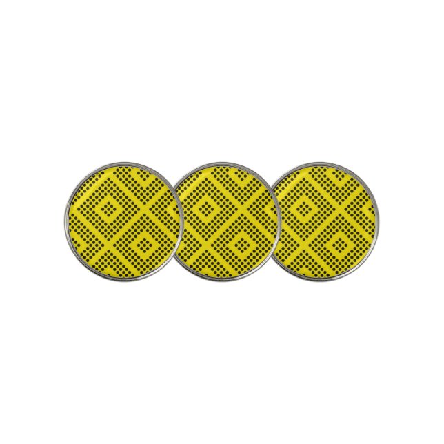 Bright Yellow Golf Ball Marker (3 Up)