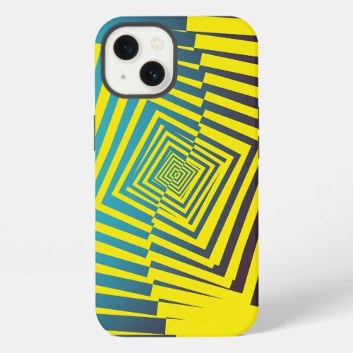 Bright Yellow Green Abstract Jungle Style Pattern iPhone 13 Case