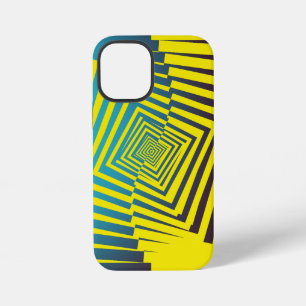 Bright Yellow Green Abstract Jungle Style Pattern iPhone 12 Mini Case