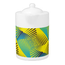 Bright Yellow Green Abstract Jungle Style Pattern