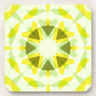 Bright Yellow Green Star Dopamine Decor Kitsch Art Beverage Coaster