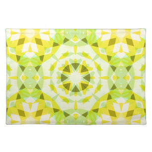 Bright Yellow Green Summer Star Dopamine Decor Cloth Placemat