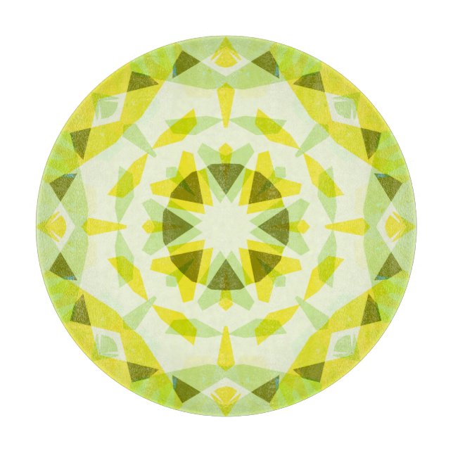 Bright Yellow Green Summer Star Dopamine Decor Cutting Board (Front)