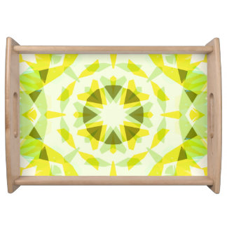 Bright Yellow Green Summer Star Dopamine Decor Serving Tray