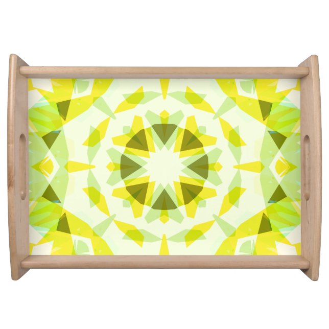 Bright Yellow Green Summer Star Dopamine Decor Serving Tray (Front)
