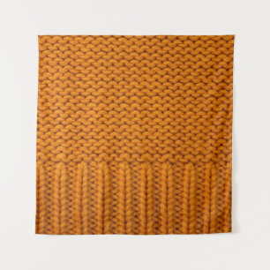 Bright yellow: handmade knitted texture. tapestry