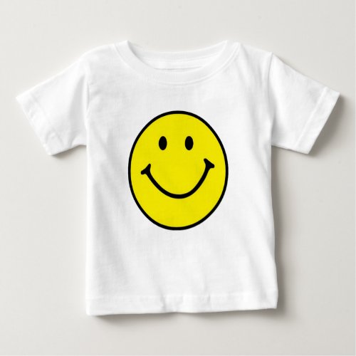 Bright Yellow Happy Smiling Face  Baby T_Shirt