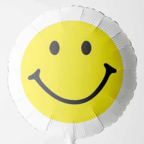 Bright Yellow Happy Smiling Face  Balloon