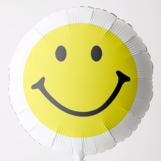 Bright Yellow Happy Smiling Face  Balloon (Front)