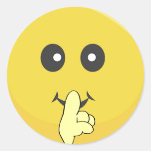 Bright Yellow Happy Smiling Face Classic Round Sticker