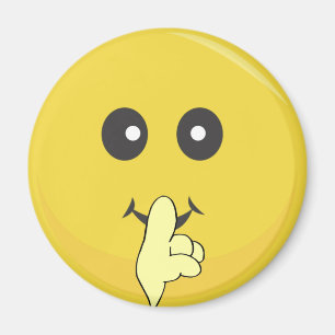 Bright Yellow Happy Smiling Face Magnet