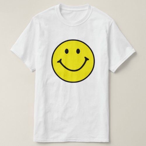 Bright Yellow Happy Smiling Face  T_Shirt