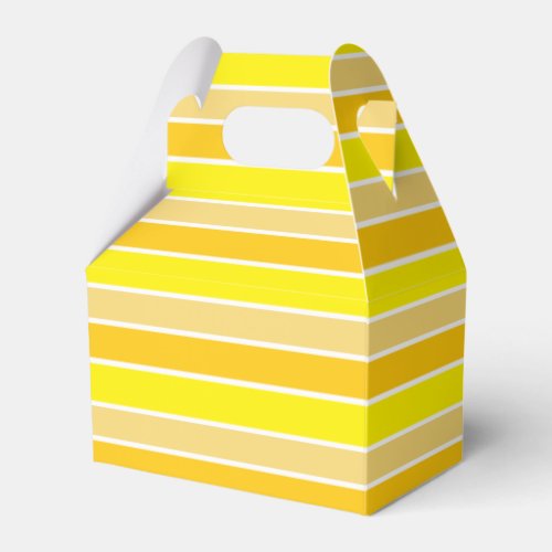 Bright Yellow Horizontal Striped Favor Boxes
