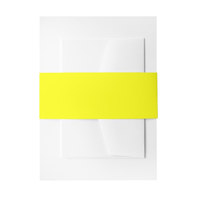 Bright Yellow Invitation Belly Band (Front Example)