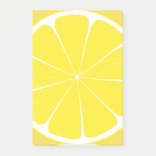 Bright Yellow Lemon Citrus Fruit Slice Design Post_it Notes