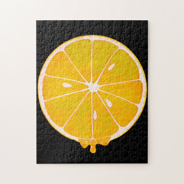 bright yellow lemon slice jigsaw puzzle (Vertical)