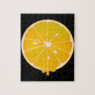bright yellow lemon slice jigsaw puzzle