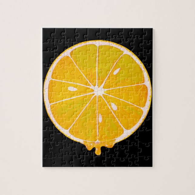 bright yellow lemon slice jigsaw puzzle (Vertical)
