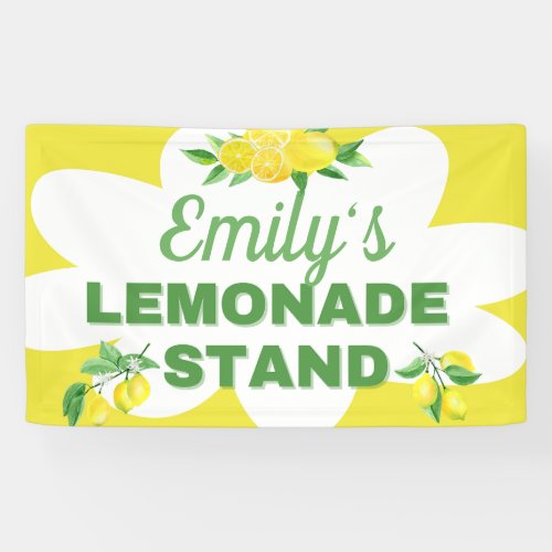 Bright Yellow Lemonade Stand  Banner