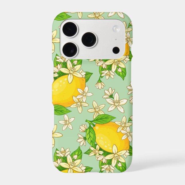 bright yellow lemons iphone case (Back)