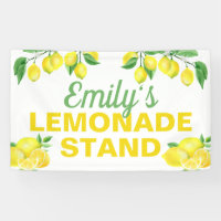 Bright Yellow Lemons Lemonade Stand 