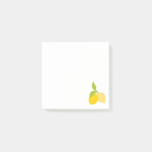 Bright Yellow Lemons Post_It Notes
