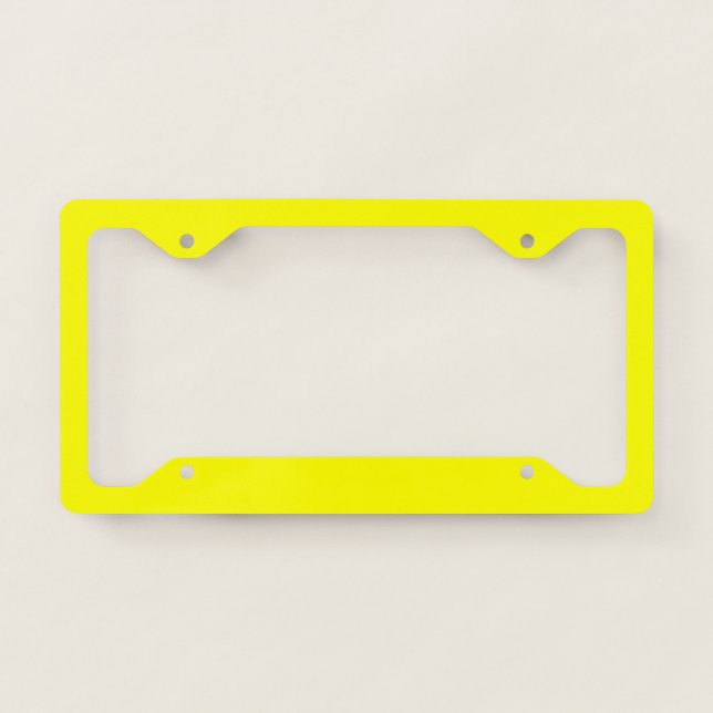 Bright Yellow License Plate Frame (Front)