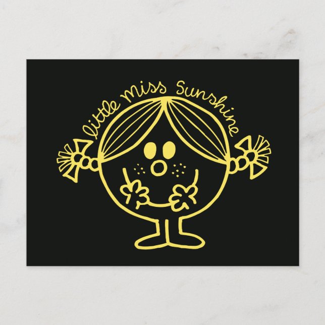 Bright Yellow Little Miss Sunshine Postcard (Front)