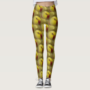 Bright Yellow Lutino Indian Ringneck Parrot Leggings