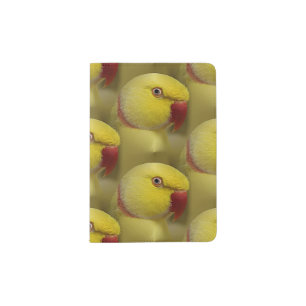 Bright Yellow Lutino Indian Ringneck Parrot Passport Holder