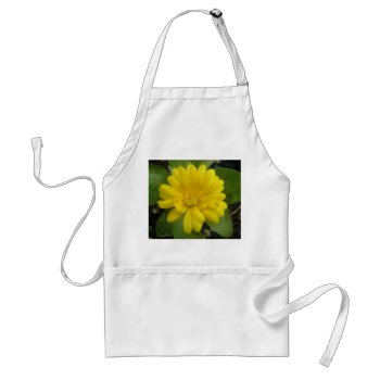 Bright Yellow Marigold Apron by Fallen_Angel_483 at Zazzle