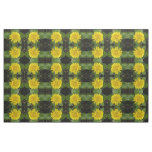 Bright Yellow Marigold Floral Patterned Fabric