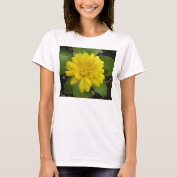 Bright Yellow Marigold Ladies T Shirt by Fallen_Angel_483 at Zazzle