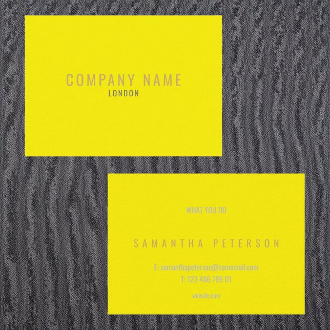 Bright yellow neon and gold business card (Bright yellow neon and gold business card.)